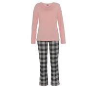 H.I.S Damen Pyjama rosa-schwarz Gr.32