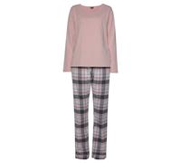 H.I.S Damen Pyjama rosa/rosa-grau-kariert Gr.34