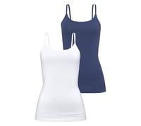 H.I.S Damen Unterhemd im 2er-Pack, Basic, weich