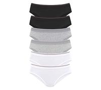 Bikinislip H.I.S Gr. 40/42, schwarz-weiß (grau, meliert, weiß, schwarz) Damen Unterhosen (297888-40) grau, meliert, weiß, schwarz