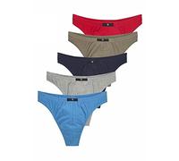 H.I.S String (5 Stück) 6 (L) bunt Herren Multipacks Wäsche Unterhosen 6 (L) rot, blau, marine, khaki, grau, meliert