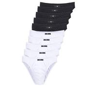 Slip H.I.S "Herren Minislip", Herren, Gr. 5M, 10 Stk., schwarz-weiß (weiß, schwarz), Jersey, Obermaterial: 95% Baumwolle, 5% Elasthan, unifarben, körpernah, Unterhosen Slip, in Baumwoll-Mix (523376-5)