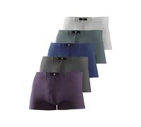 H.I.S Boxer, (Packung, 5 St., 5er-Pack), aus Baumwolle TOPSELLER 6, St. bunt Herren Strings Unterhosen Herrenwäsche Boxer 6, 5 St. aubergine, anthrazit, blau, blau, grün, grau, meliert