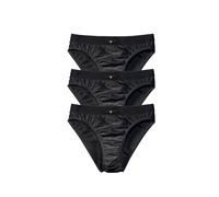 H.I.S Herren Klassische Slips (3 Stück) Logo vorn, schwarz