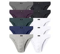 Minislip H.I.S Gr. 8, 10 St., bunt (weiß, grau, meliert, blau, grün, aubergine, anthrazit, schwarz) Herren Unterhosen Sportunterwäsche in Unifarben (23760117-8)
