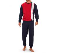 Pyjama H.I.S 44/46, weiß Herren Homewear-Sets Pyjamas mit breitem Streifen Bestseller 44/46 marine, rot, weiß
