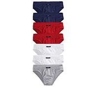 H.I.S Herren Slips, 7 Stück (7 x Marine/rot/weiß/grau meliert, XXL | 8)