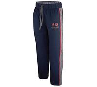Sweathose H.I.S, Herren, Gr. 48/50 (M), N-Gr, blau (marine), Sweatware, Obermaterial: 60% Baumwolle, 40% Polyester, unifarben mit Farbeinsatz, Basic, bequem lang, Hosen, Jogginghose aus weicher Sweatw