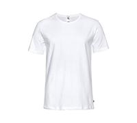 T-Shirt H.I.S, Herren, Gr. XS, weiß, Jersey, Obermaterial: 95% Baumwolle, 5% Elasthan, unifarben, Basic, bequem, Rundhals, Kurzarm abgesteppte Kante, Shirts, mit Rundhalsausschnitt perfekt als Unterzi