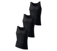 Tanktop H.I.S "Feinripp", Herren, Gr. 6, schwarz, Feinripp, Obermaterial: 100% Baumwolle. Melange in der Packung: 92% Baumwolle, 8% Polyester, Basic, figurbetont, tiefer Rundhals, ohne Ärmel eingefass