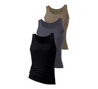 H.I.S Herren Tank Tops, Unterhemden, Doppelripp, 3er Pack (4 (48), grün)