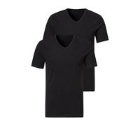 Unterziehshirt H.I.S Gr. XXL, N-Gr, schwarz Herren Unterhemden mit V-Ausschnitt und kleinem Logo, Unterhemd, T-Shirt (722145-XXL)
