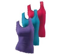 Tanktop H.I.S Gr. 36/38, bunt (lila, pink, petrol) Damen Tops (737692-36) lila, pink, petrol