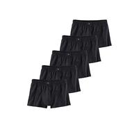 Boxer H.I.S "Boxershorts für Jungen", Jungen, Gr. 182, 5 Stk., schwarz, Jersey, Obermaterial: 95% Baumwolle, 5% Elasthan, unifarben, körpernah, Unterhosen, farblich sortiert oder nur schwarz (749716-1