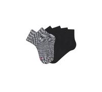H.I.S Kurzsocken Damen 2x grau meliert, 4x schwarz Gr.35-38