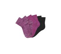 Kurzsocken H.I.S, Herren, Gr. 39-42, 2x pink meliert, 2x pink, 2x schwarz, Baumwollmischung, elastisch, Socken, unifarben und meliert in einer Packung (67825520-39) 2x pink meliert, 2x pink, 2x schwar