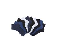 H.I.S Kurzsocken Damen 2x schwarz, 2x blau, 2x blau meliert, 2x jeans meliert, 2x weiß Gr.43-46