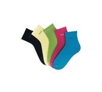 Kurzsocken H.I.S, Damen, Gr. 35-38, bunt, Baumwolle, Elasthan, Polyamid, uni, elastisch, Socken, mit Bündchen über dem Knöchel (821946-35) bunt
