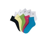 Kurzsocken H.I.S, Damen, Gr. 39-42, bunt (bunt, weiß), Baumwolle, Elasthan, Polyamid, uni, elastisch, Socken, aus leichter atmungsaktiver Qualität (789695-39) bunt, weiß
