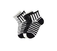 H.I.S Kurzsocken Damen schwarz-weiß-gemustert Gr.35-38