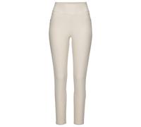 Leggings H.I.S, Damen, Gr. 40/42, N-Gr, beige (ecru), Obermaterial: 70% Baumwolle, 25% Polyester, 5% Elasthan, unifarben, Basic, Hosen Leggings, im Schlupfhosen Style (39069400-40) ecru