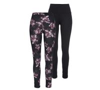 H.I.S Leggings Damen gemustert-schwarz, schwarz Gr.32/34