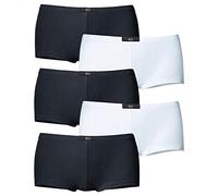 Panty H.I.S, Damen, Gr. 46, schwarz-weiß (schwarz, weiß), Jersey, Obermaterial: 95% Baumwolle, 5% Elasthan, unifarben, körpernah, Unterhosen Panty, aus elastischer Baumwoll-Qualität (392273-46) schwar