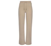Relaxhose H.I.S, Damen, Gr. 36/38, N-Gr, braun (nougat), Interlock, Obermaterial: 60% Baumwolle, 40% Polyester, unifarben, Basic, bequem lang, Hosen Relaxhose, im maritimen Stil, Loungeanzug (88383730