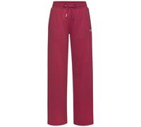 Relaxhose H.I.S, Damen, Gr. 48/50, N-Gr, rot, Interlock, Obermaterial: 60% Baumwolle, 40% Polyester, unifarben, Basic, bequem lang, Hosen Relaxhose, mit seitlichen Streifendesign (53205160-48) rot