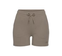 Shorts H.I.S, Damen, Gr. 52/54, N-Gr, braun (camelfarben), Interlock, Obermaterial: 60% Baumwolle, 40% Polyester, unifarben, Basic, Hosen Shorts, mit seitlicher weißer Paspel (59899221-52) camelfarben