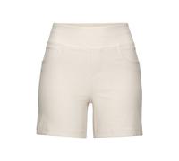 Shorts H.I.S, Damen, Gr. 32/34, N-Gr, beige (ecru), Obermaterial: 70% Baumwolle, 25% Polyester, 5% Elasthan, unifarben, Basic, Hosen, im Schlupfhosen Style (29852549-32) ecru