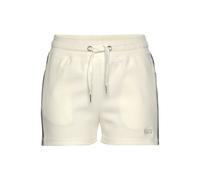 Shorts H.I.S, Damen, Gr. 52/54, N-Gr, beige (ecru), Interlock, Obermaterial: 60% Baumwolle, 40% Polyester, unifarben, Basic, bequem ca. Mitte Oberschenkel, Hosen, mit Piping an der Seite (74595331-52)