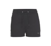 Shorts H.I.S, Damen, Gr. 52/54, N-Gr, blau (marine), Interlock, Obermaterial: 60% Baumwolle, 40% Polyester, unifarben, Basic, bequem ca. Mitte Oberschenkel, Hosen, mit Piping an der Seite (61834436-52