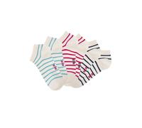 H.I.S Sneakersocken Damen 2x ecru rot geringelt, 2x ecru marine geringelt, 2x ecru hell blau geringelt Gr.35-38