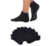 Sneakersocken H.I.S, Damen, Gr. 35-38, schwarz, Baumwolle, Elasthan, Polyamid, unifarben, elastisch, Socken Sneakersocken, mit verstärkten Belastungszonen (767655-35) schwarz