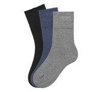 Socken H.I.S Gr. 43-46, bunt (1 x jeans, 1 schwarz, grau, meliert) Damen Socken (316035-43) 1 x jeans, 1 x schwarz, 1 x grau, meliert