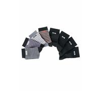 Socken H.I.S, Herren, Gr. 39-42, bunt (schwarz, bunt), Baumwolle, Elasthan, Polyamid, geringelt, unifarben, elastisch, Socken Socken, geringelt und unifarben (765818-39) schwarz, bunt
