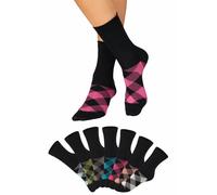 H.I.S Socken Damen schwarz-gemustert Gr.35-38