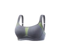 H.I.S Sport-BH Damen grau-neon-grün Gr.80E