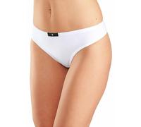 String H.I.S, Damen, Gr. 38, schwarz-weiß (weiß, schwarz), Obermaterial: 95% Baumwolle, 5% Elasthan, unifarben, körpernah, Unterhosen String, aus elastischer Baumwoll-Qualität (442118-38) weiß, schwar