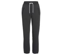 Sweathose H.I.S, Damen, Gr. 40/42, N-Gr, grau (anthrazit), angeraute Sweatware, Obermaterial: 100% Baumwolle, unifarben, Basic, schmal lang, Hosen Sweathose, mit Eingrifftaschen, Loungewear, Topseller