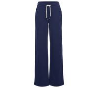 Sweathose H.I.S, Damen, Gr. 32/34, N-Gr, blau (dunkelblau), Sweatware, Obermaterial: 60% Baumwolle, 40% Polyester, unifarben, casual, bequem lang, Hosen, mit elastischen Tunnelzugbund (71613569-32) du