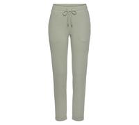 Sweathose H.I.S, Damen, Gr. 32/34, N-Gr, grün (mint, grün), Interlock, Obermaterial: 60% Baumwolle, 40% Polyester, bestickt, unifarben, bequem knöchellang, Hosen Sweathose, Schlupfhose mit kleinem Auf