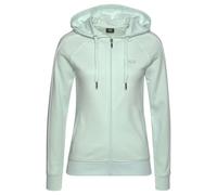 Sweatjacke H.I.S Gr. 44/46, grün (hellmint) Damen Sweatjacken mit Piping an den Ärmeln (47929248-44)