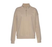 Sweatshirt H.I.S "Troyer mit Stehkragen" Gr. 32/34, braun (nougat) Damen Sweatshirts (61493640-32) nougat