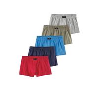 Boxer H.I.S Gr. 140, bunt (rot, blau, khaki, marine, grau, meliert) Kinder Unterhosen (746773-140) rot, blau, khaki, marine, grau, meliert