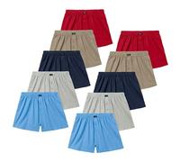 H.I.S Weite Herren Boxershorts, Shorts, klassischer Schnitt (DE/NL/SE/PL, Alphanumerisch, 3XL, Regular, Regular, bunt, 10 Stück)