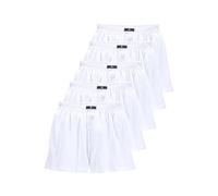 H.I.S Weite Herren Boxershorts, Shorts, klassischer Schnitt (DE/NL/SE/PL, Alphanumerisch, L, Regular, Regular, 5 x weiß)