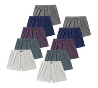 H.I.S Weite Herren Boxershorts, Shorts, klassischer Schnitt (DE/NL/SE/PL, Alphanumerisch, XXL, Regular, Regular, Mehrfarbig, 10 Stück)