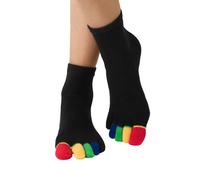 Zehensocken H.I.S, Damen, Gr. 35-42, schwarz, Baumwolle, Elasthan, Polyamid, Polyester, uni und gemustert, Socken, im Streifenmuster weich und atmungsaktiv (40866351-35) schwarz